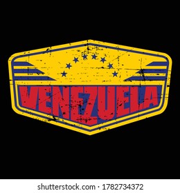 Venezuela America Latina Distressed Flag