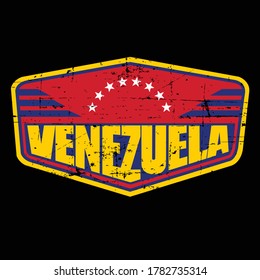 Venezuela America Latina Distressed Flag