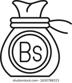 Venezuela Bolivar Preenchido Estilo Ícone Design