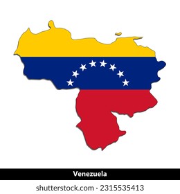 Venezuela Country - Flag Map