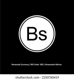 Venezuela Currency Symbol, Venezuelan Bolivar Icon, VES Sign. Vector Illustration