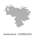 Venezuela - Dotted Map. Map formed by Dots. Vector Illustration