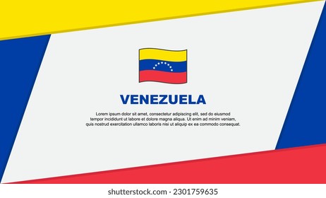 Venezuela Flag Abstract Background Design Template. Venezuela Independence Day Banner Cartoon Vector Illustration. Venezuela Banner