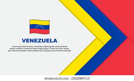 Venezuela Flag Abstract Background Design Template. Venezuela Independence Day Banner Cartoon Vector Illustration. Venezuela Cartoon