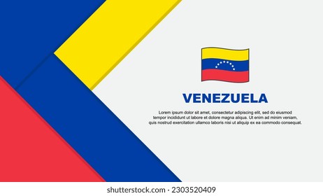Venezuela Flag Abstract Background Design Template. Venezuela Independence Day Banner Cartoon Vector Illustration. Venezuela Illustration
