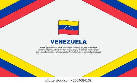 Venezuela Flag Abstract Background Design Template. Venezuela Independence Day Banner Cartoon Vector Illustration. Venezuela Template