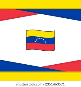 Venezuela Flag Abstract Background Design Template. Venezuela Independence Day Banner Social Media Post. Venezuela Vector