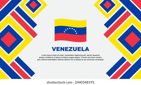 Venezuela Flag Abstract Background Design Template. Venezuela Independence Day Banner Wallpaper Vector Illustration. Venezuela