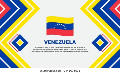 Plantilla de diseño de fondo abstracto de la bandera de Venezuela. Venezuela Día de la Independencia Banner Fondo de pantalla Ilustración vectorial. Diseño de Venezuela