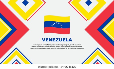 Venezuela Flag Abstract Background Design Template. Venezuela Independence Day Banner Wallpaper Vector Illustration. Venezuela Independence Day