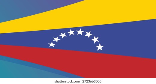 Venezuela Flagge Hintergrund Welle. Blickwinkel der Bolivarischen Republik Venezuela