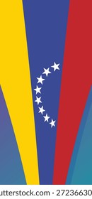 Venezuela flag background wave. Perspective flag of the Bolivarian Republic of Venezuela