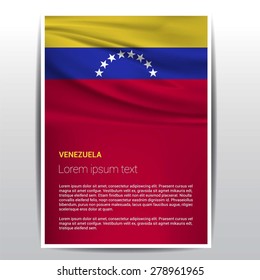 Venezuela flag Brochure - Vector Flyer Cover Page Design