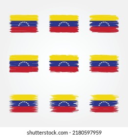 Venezuela Flag Brush Collection. National Flag