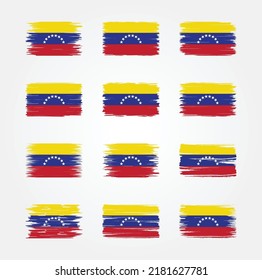 Venezuela Flag Brush Collection. National Flag