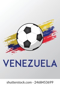 Venezuela Flag with Brush Effect for Soccer Theme