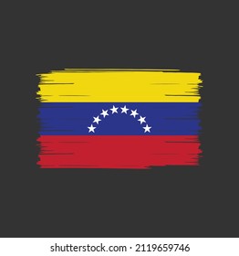 Venezuela flag with brush stroke background