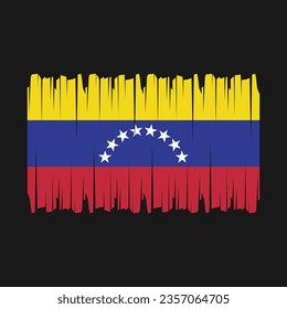 Venezuela flag with brush stroke vector Illustration