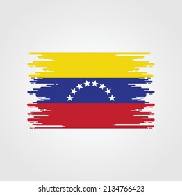 Venezuela Flag Brush Strokes. National Flag