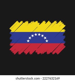 Ilustración de vectores de pincel de bandera de Venezuela