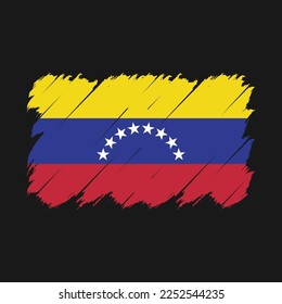 Venezuela Flag Brush Vector Illustration