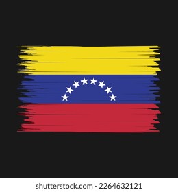 Venezuela Flag Brush Vector Illustration