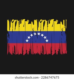 Venezuela Flag Brush Vector Illustration