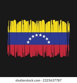 Venezuela Flag Brush Vector Illustration