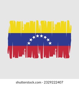 Venezuela Flag Brush Vector Illustration