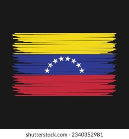 Venezuela Flag Brush Vector Illustration