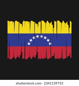 Venezuela Flag Brush Vector Illustration