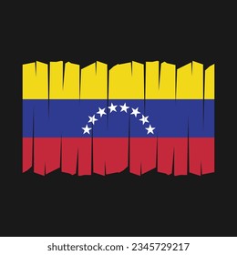 Venezuela Flag Brush Vector Illustration