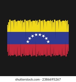 Venezuela Flag Brush Vector Illustration