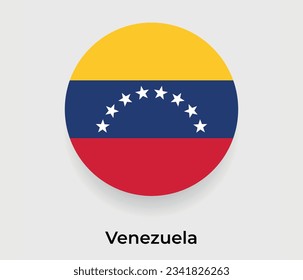 Venezuela Flaggenblase Kreis um Form Symbol Vektorgrafik