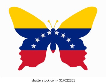venezuela flag butterfly