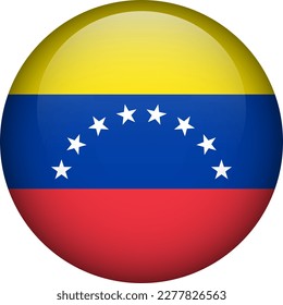 Venezuela flag button. Emblem of Venezuela. Vector flag, symbol. Colors and proportion correctly.
