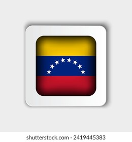 Venezuela Flag Button-Flach-Design