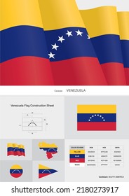 venezuela flag construction sheet vector