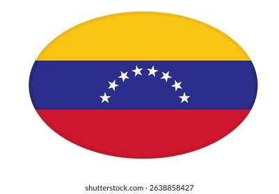Venezuela flag ellipse shaped. vector	