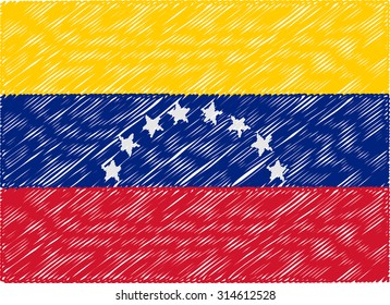 venezuela flag embroidered zigzag