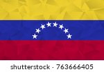 Venezuela flag - geometric rumpled triangular low poly style gradient graphic, polygonal design for your. Vector illustration eps 10