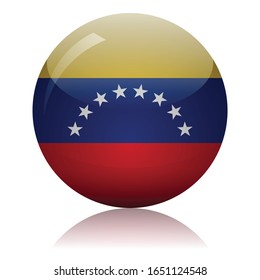 Venezuela flag glass icon vector illustration