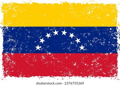 Venezuela flag grunge distressed style