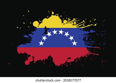 Bandera De Venezuela Con Un Diseño De Efecto Grunge. Se utilizará para los gráficos de camisetas, la impresión, el afiche y el fondo.