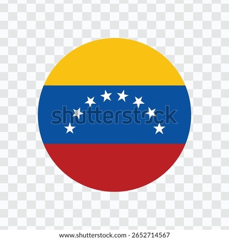 "Venezuela Flag Icon in Circular Design"