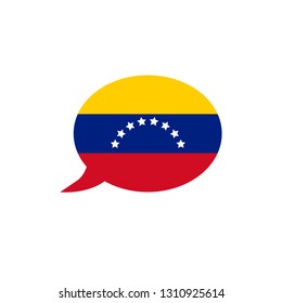 Venezuela flag icon. speech bubble vector eps10
