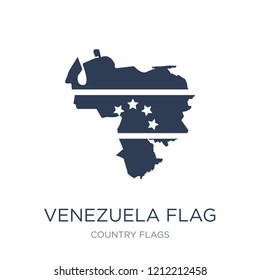 Venezuela flag icon. Trendy flat vector Venezuela flag icon on white background from Country Flags collection, vector illustration can be use for web and mobile, eps10