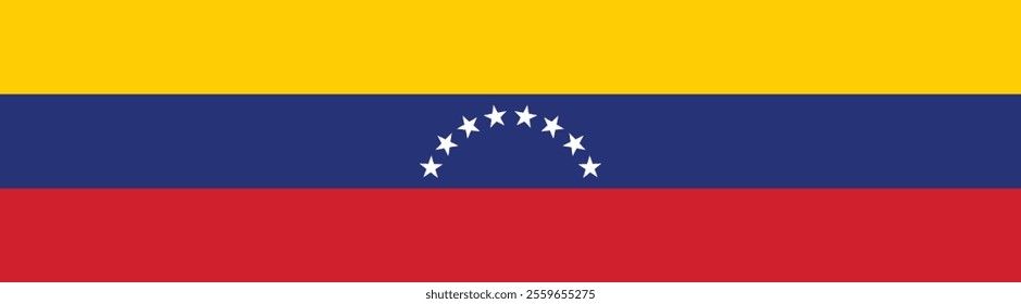 Venezuela flag long banner digital vector illustration