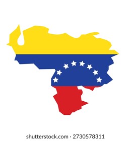 venezuela flag map  icon vector element desgin template