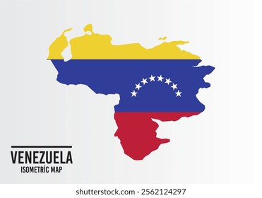 Venezuela flag and map vector.